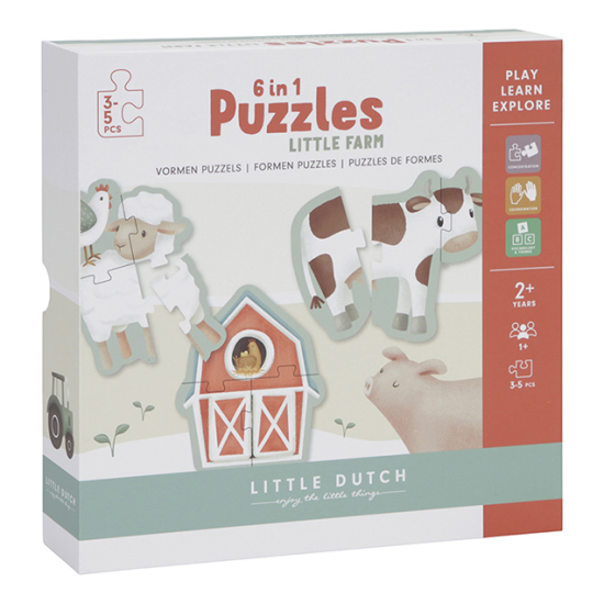 Little Dutch 6 in 1 puzles ´Little Farm´ FSC