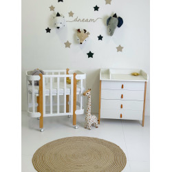 Ingvart Cabinet with Removable Changing Table Scandi White