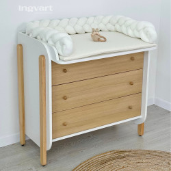 Ingvart Cabinet with Removable Changing Table Scandi White+Natural Ingvart Cabinet with Removable Changing Table Scandi White+Natural