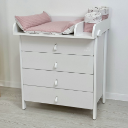 Ingvart Cabinet with Removable Changing Table Scandi White