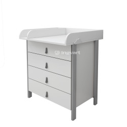 Ingvart Cabinet with Removable Changing Table Scandi White/Grey Ingvart Cabinet with Removable Changing Table Scandi White/Grey