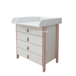Ingvart Cabinet with Removable Changing Table Scandi White/Capuccino Ingvart Cabinet with Removable Changing Table Scandi White/Capuccino