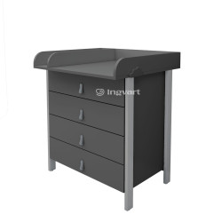 Ingvart Cabinet with Removable Changing Table Scandi Graphite/Grey Ingvart Cabinet with Removable Changing Table Scandi Graphite/Grey