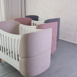 Ovāla bērnu gultiņa Transformers Fly Bed (Roza krāsā)