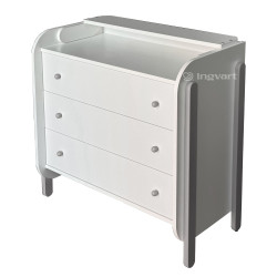 Ingvart Cabinet with Removable Changing Table Scandi White+Grey Ingvart Cabinet with Removable Changing Table Scandi White+Grey