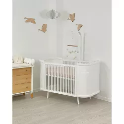 Gultiņa-transformers Boho Slim ar kustīgu sienu White Gultiņa-transformers Boho Slim ar kustīgu sienu White