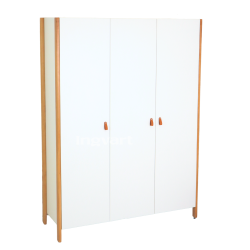 Three-door wardrobe Ingvart Scandi White/Natural Three-door wardrobe Ingvart Scandi White/Natural