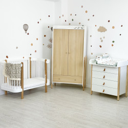 Two-door wardrobe Ingvart Nika Natural/White Two-door wardrobe Ingvart Nika Natural/White
