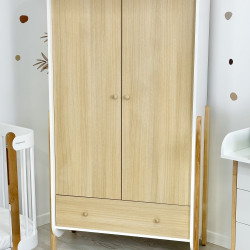 Two-door wardrobe Ingvart Nika Natural/White Two-door wardrobe Ingvart Nika Natural/White