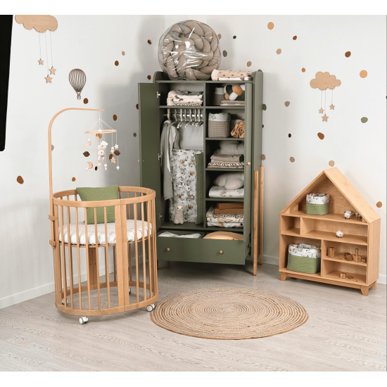 Divdurvju Skapis Ingvart Nika Forest Green/Natural