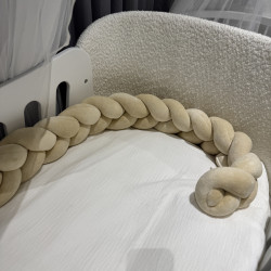 Ingvart bed bumper made of cotton velour - Velour Sand Nr43 Ingvart bed bumper made of cotton velour - Velour Sand Nr43