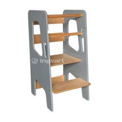 Wooden Step for toddlers Grey/Natural Wooden Step for toddlers Grey/Natural