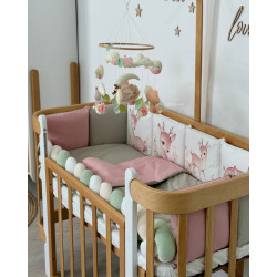 Kokvilnas gultas veļas komplekts "Baby Cute Deer"