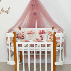 Cotton bed linen set "Pink Dreams"