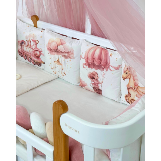 Kokvilna gultas veļas komplekts "Pink Dreams"
