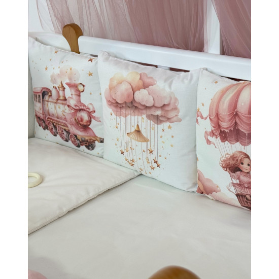 Kokvilna gultas veļas komplekts "Pink Dreams"