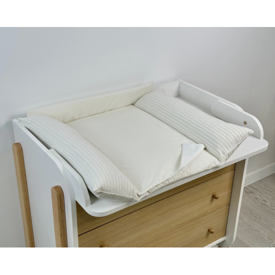 Pārtišanas matracis kumodei Nika, izmērs 67x72 cm, White 100% kokvilna