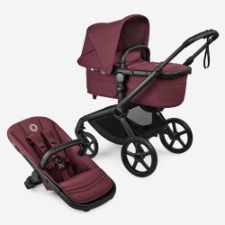 Bugaboo Fox 5 Renew bassinet and seat stroller Dark Cherry red/Black Bugaboo Fox 5 Renew bassinet and seat stroller Dark Cherry red/Black