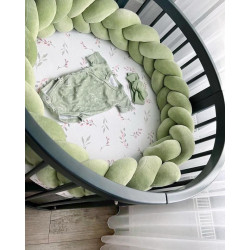 Бортик Ingvart для детской кровати из хлопкового велюра - Velour Sage Nr54 Бортик Ingvart для детской кровати из хлопкового велюра - Velour Sage Nr54
