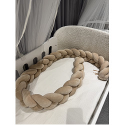 Ingvart apmalīte bērna gultiņai no kokvilnas velūra - Velour Beige Nr333/1