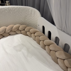 Ingvart bed bumper made of cotton velour - Velour Beige Nr333/1 Ingvart bed bumper made of cotton velour - Velour Beige Nr333/1
