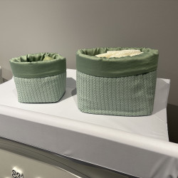 Ingvart Knitted children's baskets for things and toys, Green Ingvart Knitted children's baskets for things and toys, Green