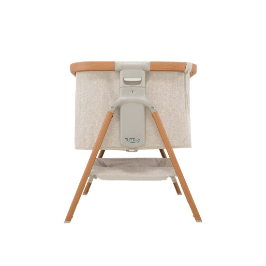 Tutti Bambini mazuļu šūpulis pie gultas CoZee Scandinavian Walnut-Ecru