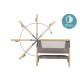 Tutti Bambini mazuļu šūpulis pie gultas CoZee Scandinavian Walnut-Ecru