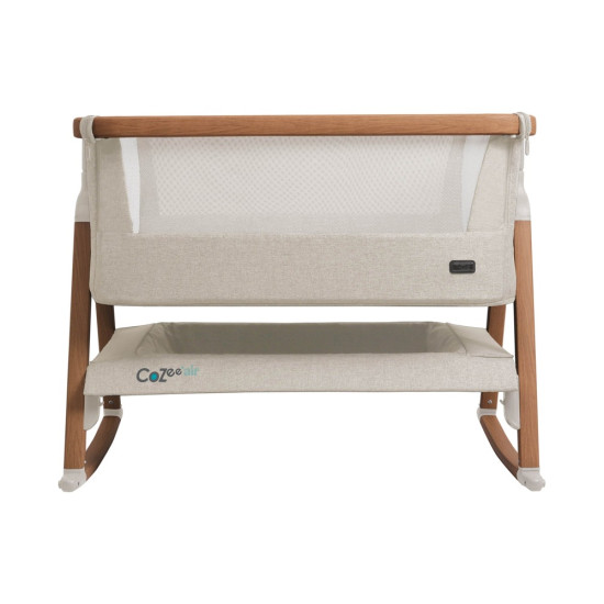 Tutti Bambini mazuļu šūpulis pie gultas CoZee Air Scandinavian Walnut-Ecru