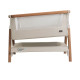 Tutti Bambini mazuļu šūpulis pie gultas CoZee Air Scandinavian Walnut-Ecru