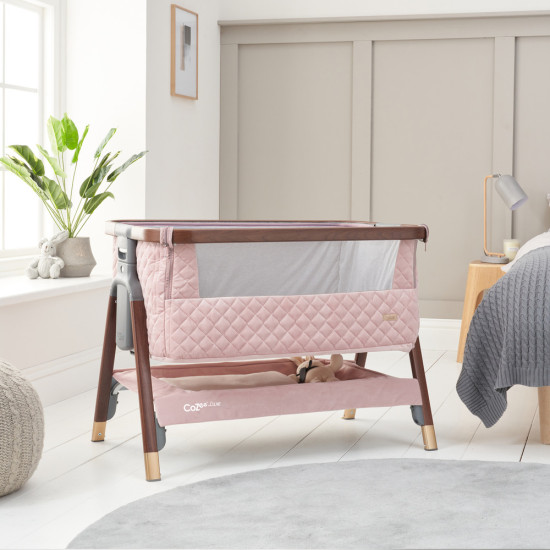 Tutti Bambini mazuļu šūpulis pie gultas CoZee Luxe Walnut-Blush