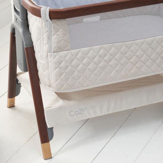 Tutti Bambini mazuļu šūpulis pie gultas CoZee Luxe Walnut-Cream