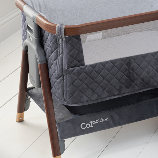Tutti Bambini mazuļu šūpulis pie gultas CoZee Luxe Walnut-Cream