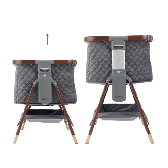Tutti Bambini mazuļu šūpulis pie gultas CoZee Luxe Walnut-Slate