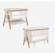 Tutti Bambini mazuļu šūpulis pie gultas CoZee XL Scandinavian Walnut-Ecru