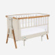 Tutti Bambini mazuļu šūpulis pie gultas CoZee XL Scandinavian Walnut-Ecru