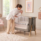 Tutti Bambini mazuļu šūpulis pie gultas CoZee XL Scandinavian Walnut-Ecru