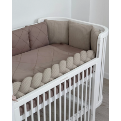 Satīna gultas veļas komplekts  "Platinum" Smart Bed gultiņai Mokka