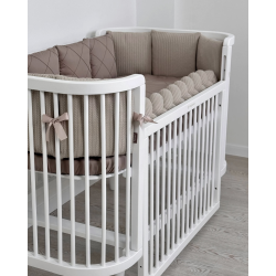 Satīna gultas veļas komplekts  "Platinum" Smart Bed gultiņai Mokka