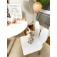 Mēbeļu komplekts apaļais galds + krēsli "Bunny" White/Natural