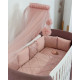 Satīna gultas veļas komplekts "Platīns"  Boho gultiņai Dusty Rose