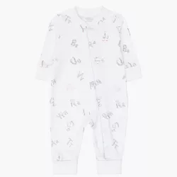 Livly Alphabet Flowers Overall White Livly Alphabet Flowers Overall White