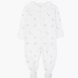 Livly Swans Ruffled Footie White Livly Swans Ruffled Footie White