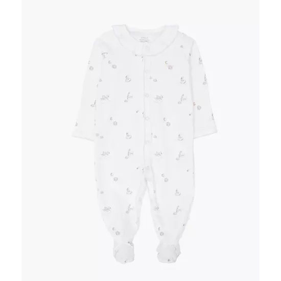 Rāpulis Livly Swans Ruffled Footie White
