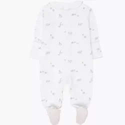 Livly Swans Ruffled Footie White Livly Swans Ruffled Footie White