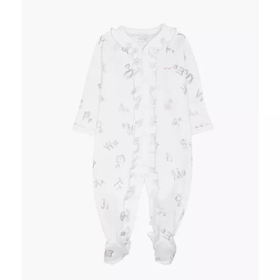 Rāpulis Livly Alphabet Flowers Sara Ruffled Footie
