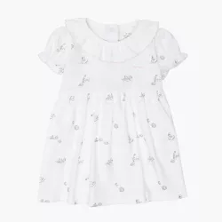 Swans Ruffled Collar Dress Swans Ruffled Collar Dress