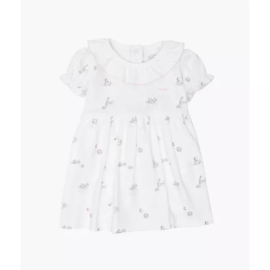 Kleita Livly Swans Ruffled Collar Dress