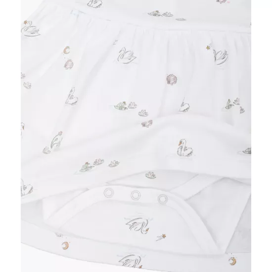 Kleita Livly Swans Ruffled Collar Dress
