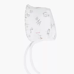 Livly Alphabet Flowers Ruffled Hat White Livly Alphabet Flowers Ruffled Hat White